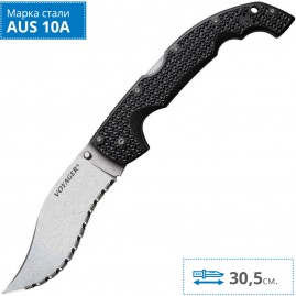 Нож COLD STEEL EXTRA LARGE VOYAGER VAQUERO SERRATED 29AXVS Нож COLD STEEL EXTRA LARGE VOYAGER VAQUERO SERRATED 29AXVS
